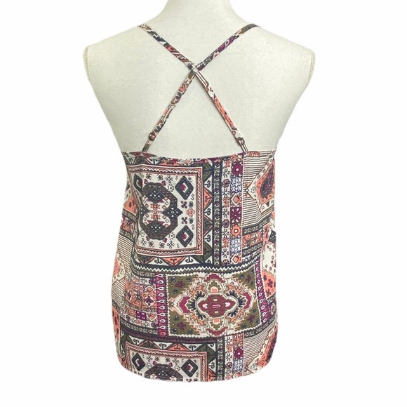 Hollister Boho Printed Cross Back Tank Top - Picture 4 of 9